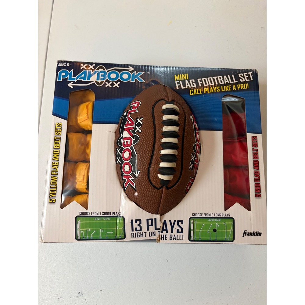 Franklin Sports Playbook Mini Flag Football Set 10 Belts 13 Plays Ball 33024